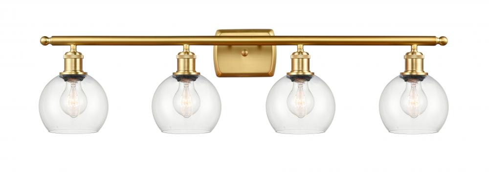 Athens - 4 Light - 36 inch - Satin Gold - Bath Vanity Light