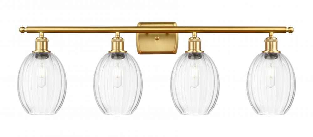 Preston Bulb - 4 Light - 36 inch - Satin Gold - Bath Vanity Light