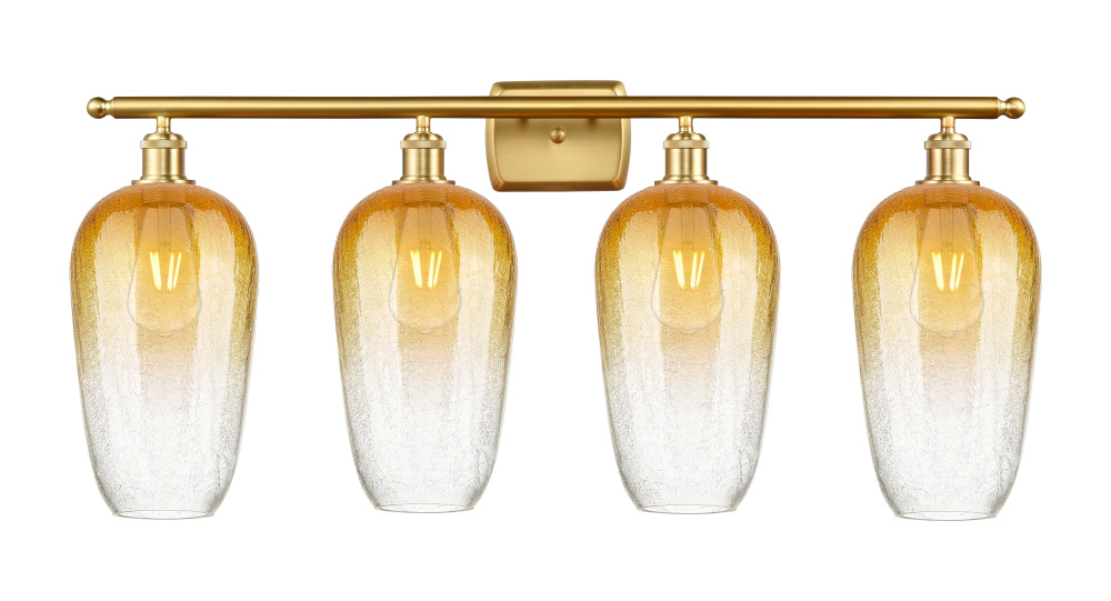 Brookhaven Flute - 4 Light - 37 inch - Satin Gold - Bath Vanity Light