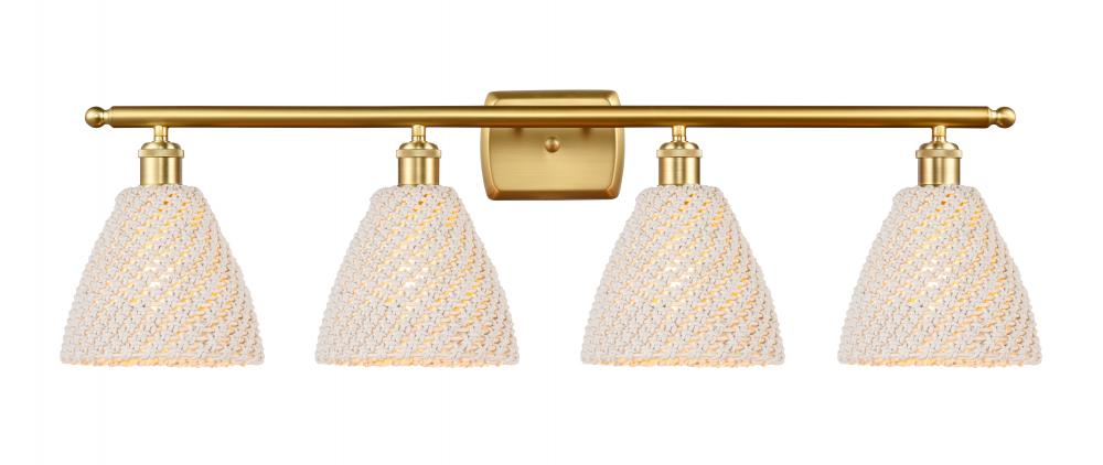 Bristol Natural - 4 Light - 38 inch - Satin Gold - Bath Vanity Light