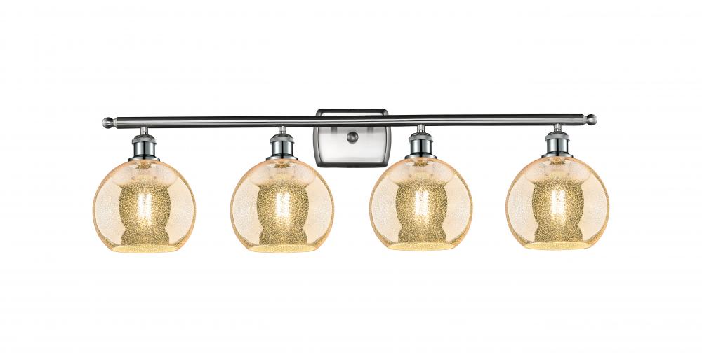 Athens - 4 Light - 38 inch - Brushed Satin Nickel - Bath Vanity Light