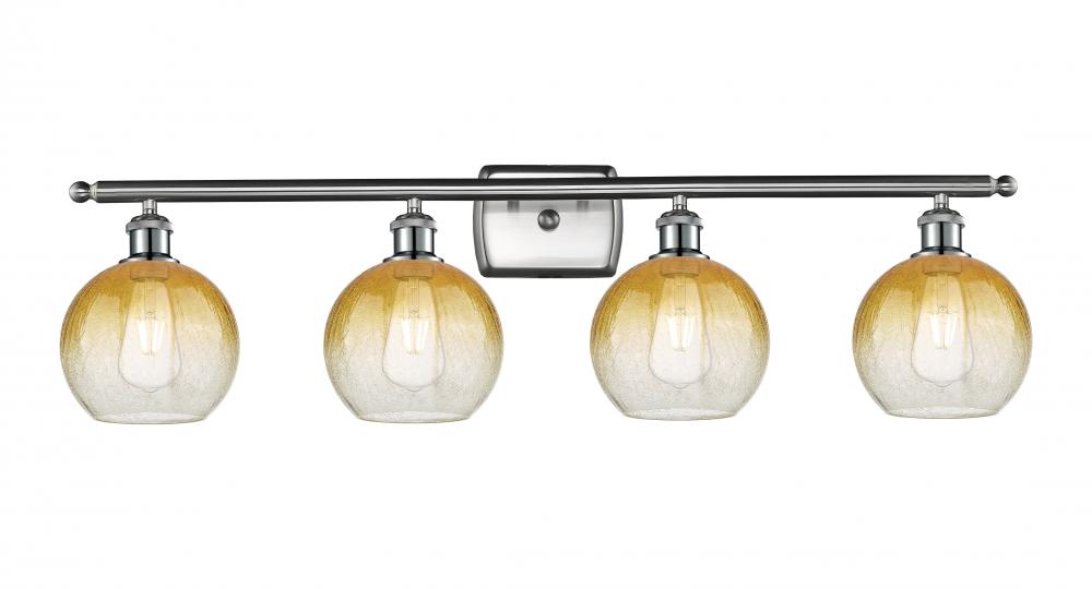 Brookhaven Globe - 4 Light - 38 inch - Brushed Satin Nickel - Bath Vanity Light