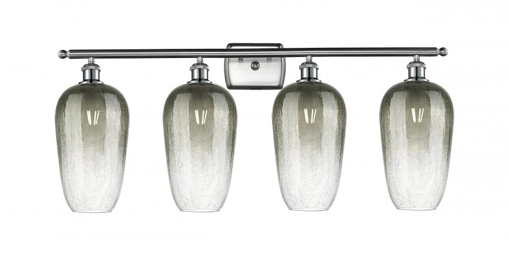 Brookhaven Flute - 4 Light - 37 inch - Brushed Satin Nickel - Bath Vanity Light