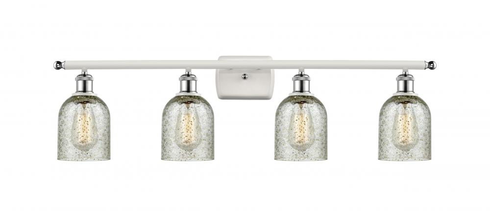 Caledonia - 4 Light - 35 inch - White Polished Chrome - Bath Vanity Light