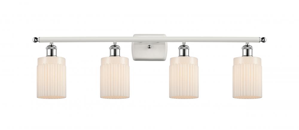 Hadley - 4 Light - 35 inch - White Polished Chrome - Bath Vanity Light