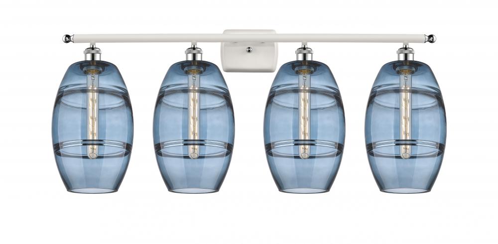 Vaz - 4 Light - 38 inch - White Polished Chrome - Bath Vanity Light