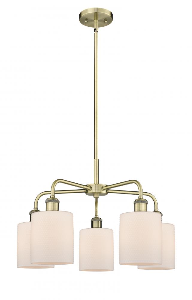 Cobbleskill - 5 Light - 23 inch - Antique Brass - Chandelier