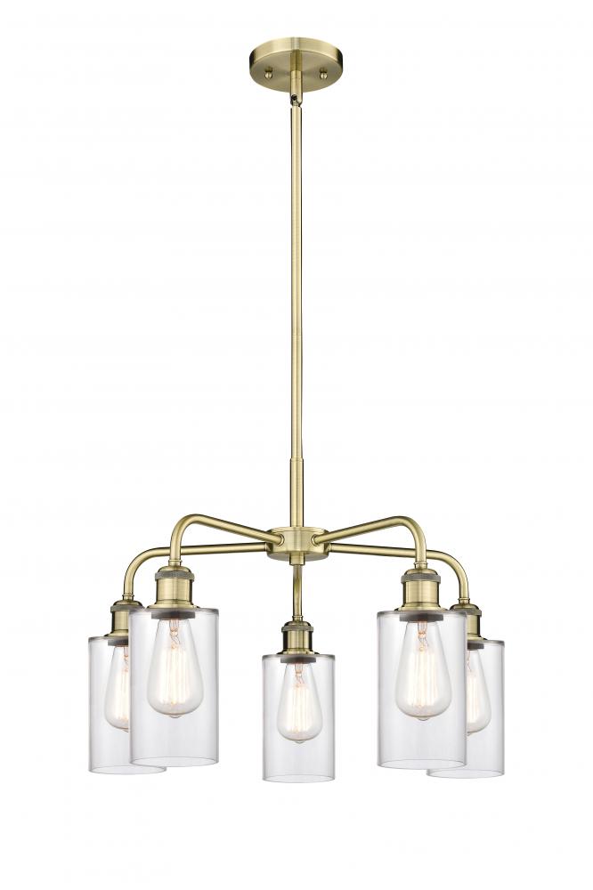 Clymer - 5 Light - 22 inch - Antique Brass - Chandelier