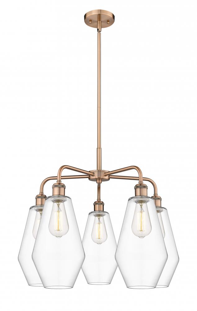 Cindyrella - 5 Light - 25 inch - Antique Copper - Chandelier