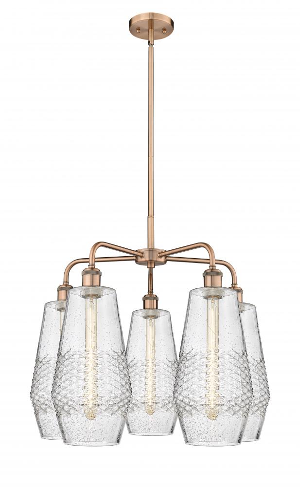 Windham - 5 Light - 25 inch - Antique Copper - Chandelier