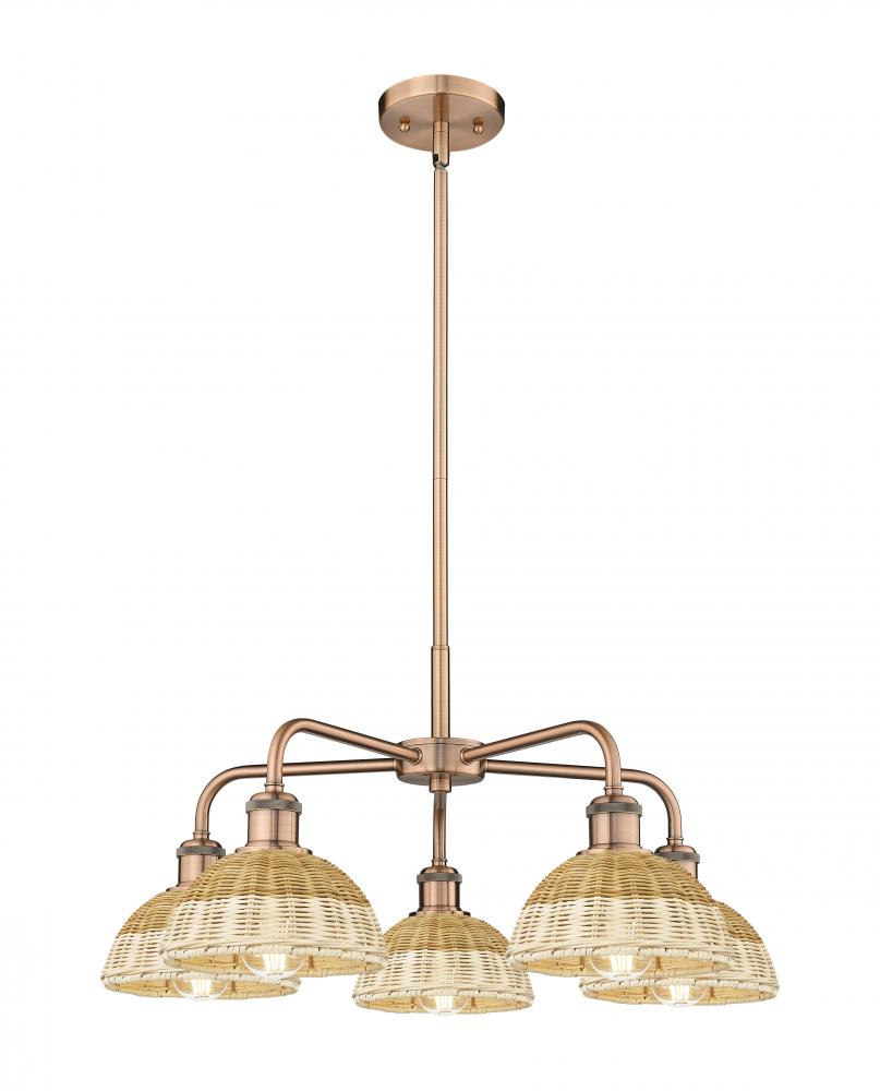 Bristol Natural II - 5 Light - 26 inch - Antique Copper - Stem hung - Chandelier