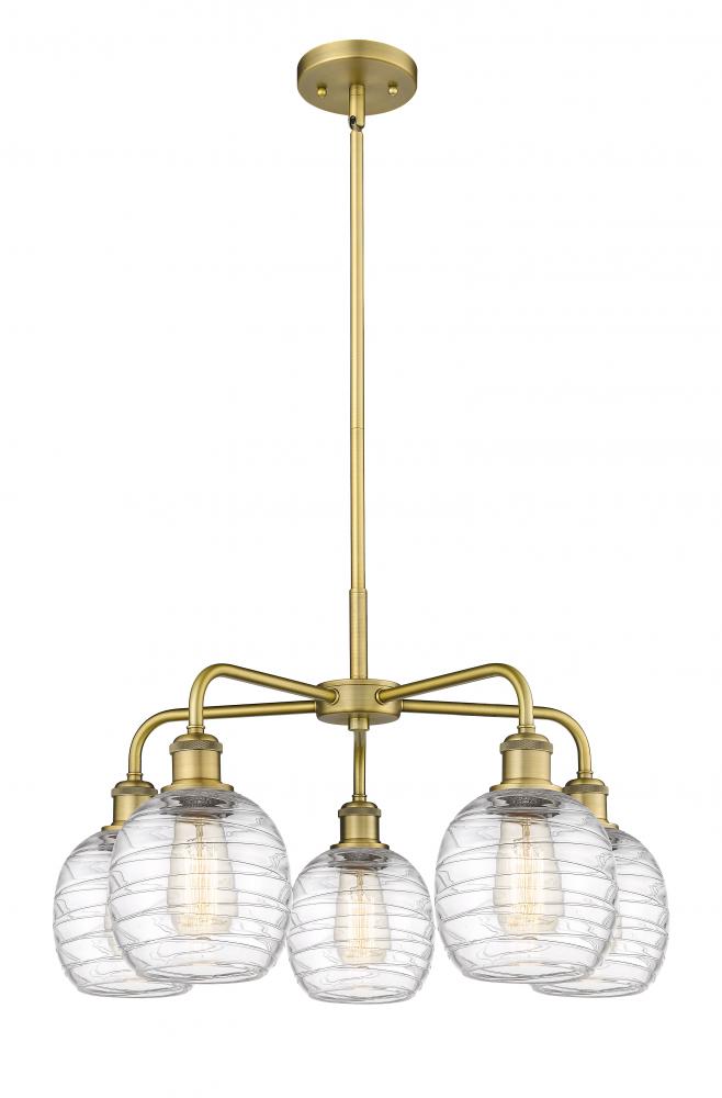 Belfast - 5 Light - 24 inch - Brushed Brass - Chandelier