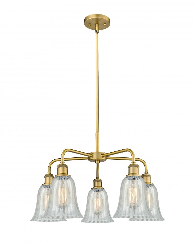 Hanover - 5 Light - 24 inch - Brushed Brass - Chandelier