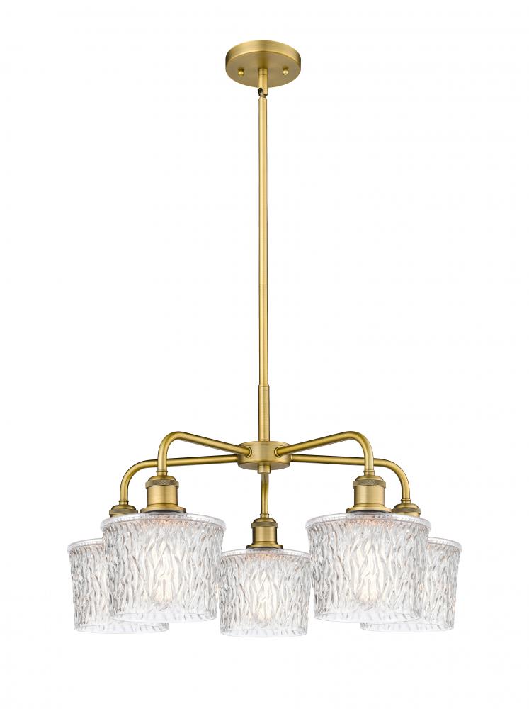 Niagara - 5 Light - 25 inch - Brushed Brass - Chandelier