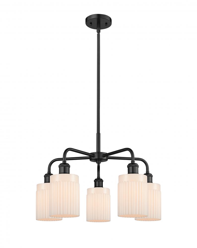 Hadley - 5 Light - 23 inch - Matte Black - Chandelier