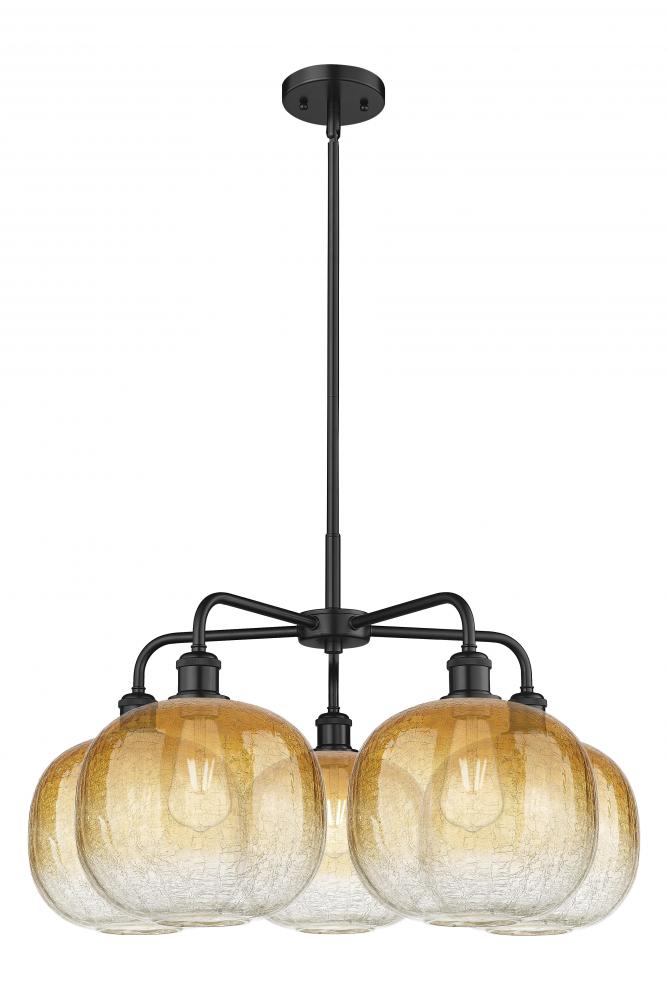 Brookhaven Sphere - 5 Light - 29 inch - Matte Black - Stem hung - Chandelier