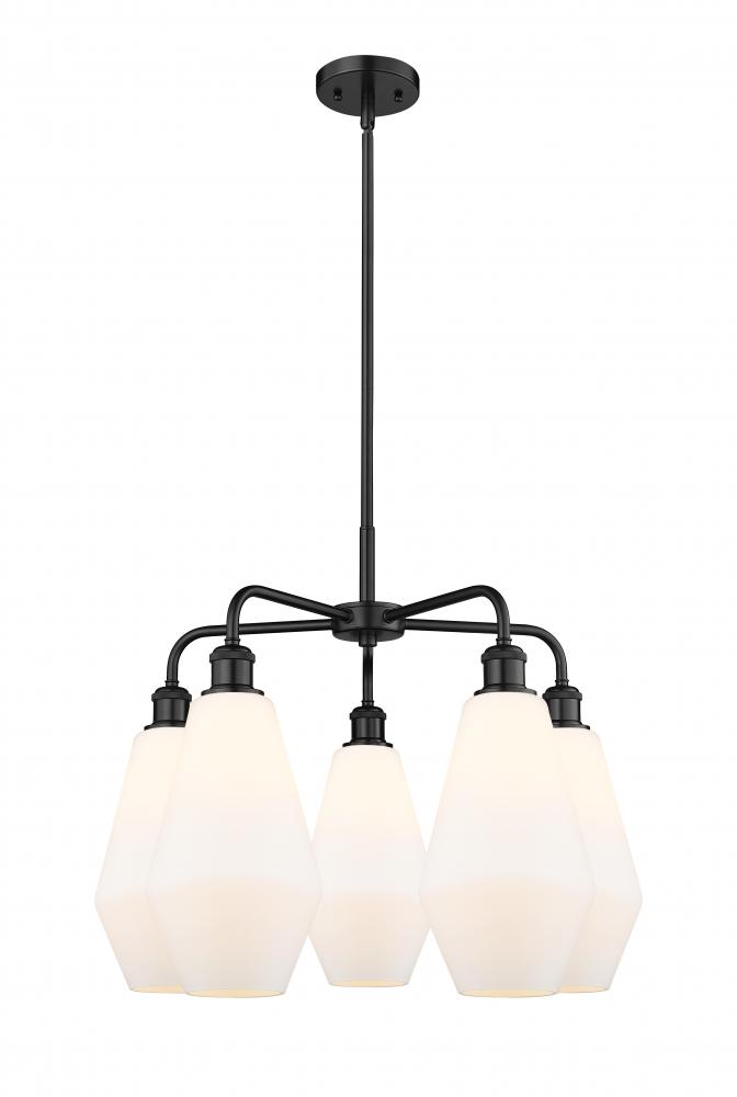 Cindyrella - 5 Light - 25 inch - Matte Black - Chandelier