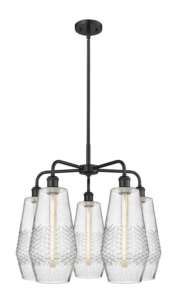 Windham - 5 Light - 25 inch - Matte Black - Chandelier