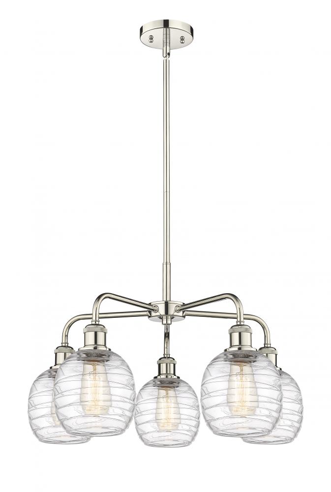Belfast - 5 Light - 24 inch - Polished Nickel - Chandelier