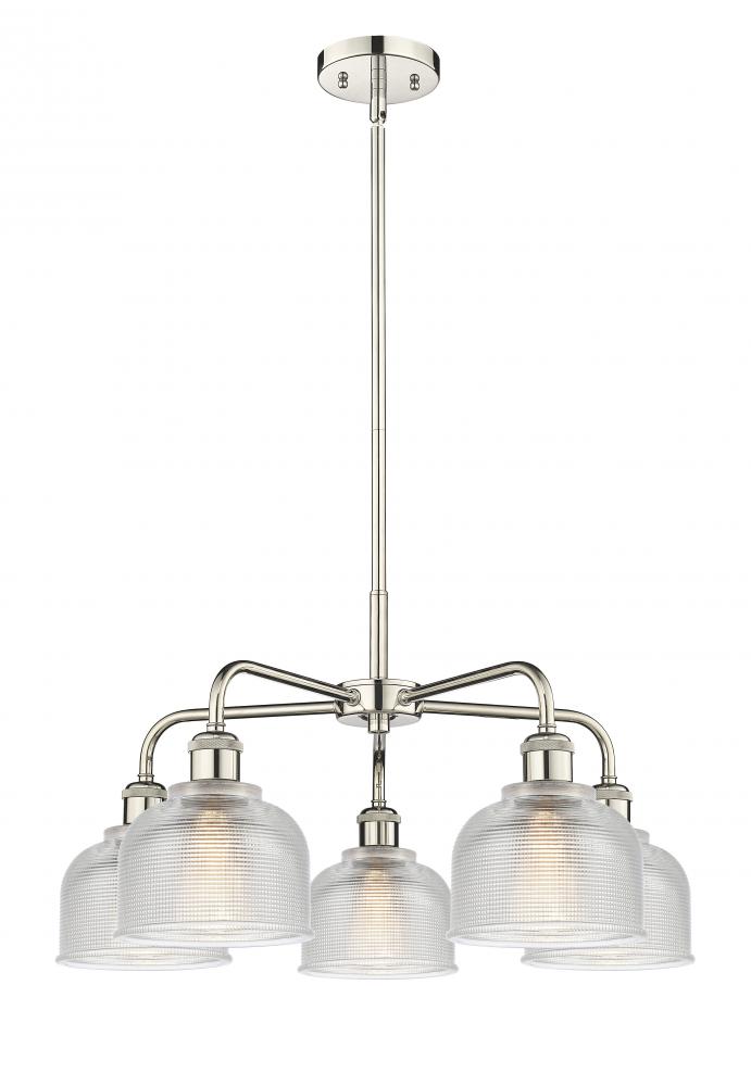 Dayton - 5 Light - 24 inch - Polished Nickel - Chandelier