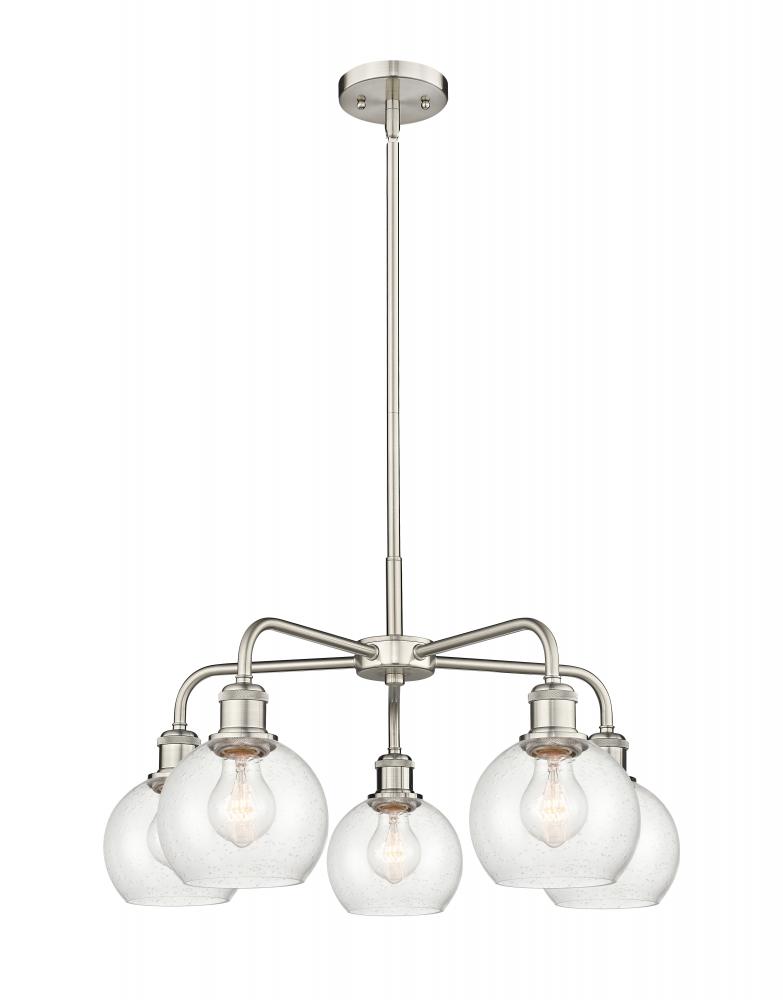 Athens - 5 Light - 24 inch - Satin Nickel - Chandelier