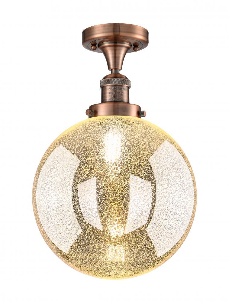 Beacon - 1 Light - 10 inch - Antique Copper - Semi-Flush Mount