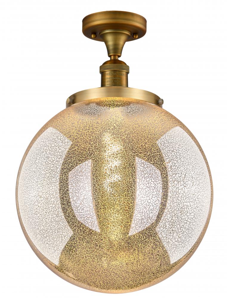 Beacon - 1 Light - 14 inch - Brushed Brass - Semi-Flush Mount