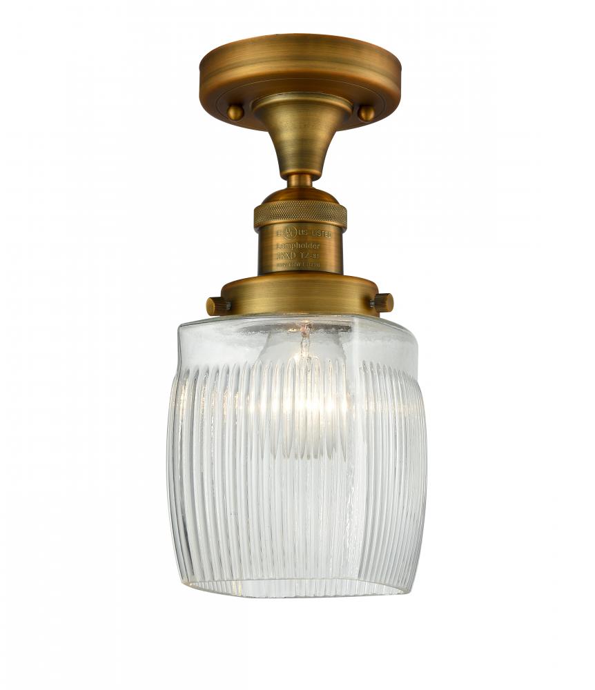 Colton - 1 Light - 6 inch - Brushed Brass - Semi-Flush Mount