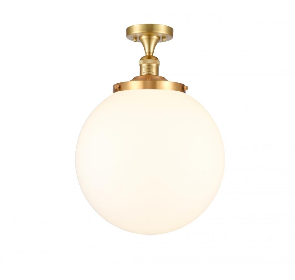 Beacon - 1 Light - 14 inch - Satin Gold - Semi-Flush Mount