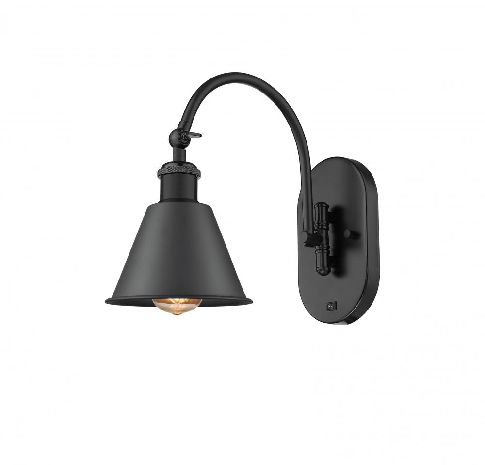 Smithfield - 1 Light - 7 inch - Matte Black - Adjustable Swing Arm