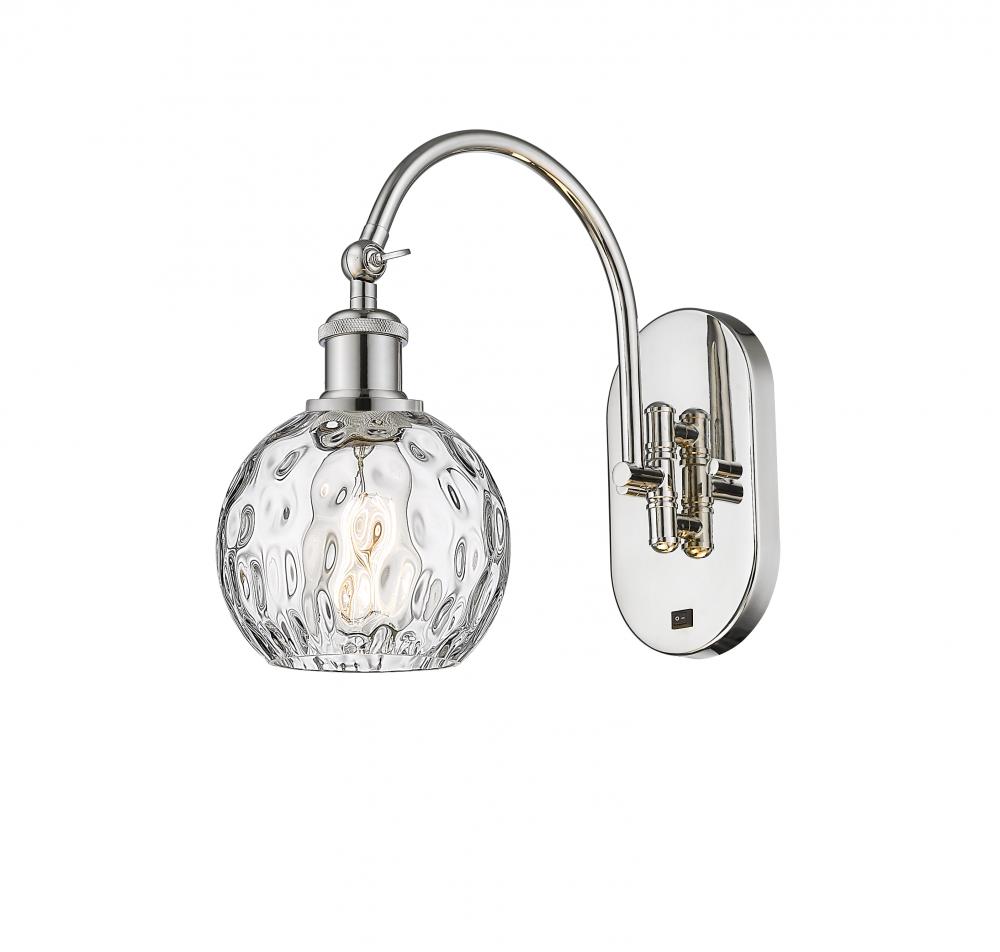 Athens Water Glass - 1 Light - 6 inch - Polished Nickel - Adjustable Swing Arm