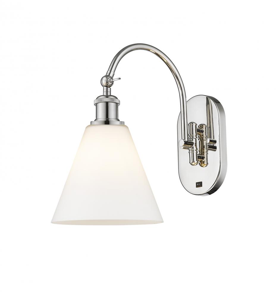 Berkshire - 1 Light - 8 inch - Polished Nickel - Sconce