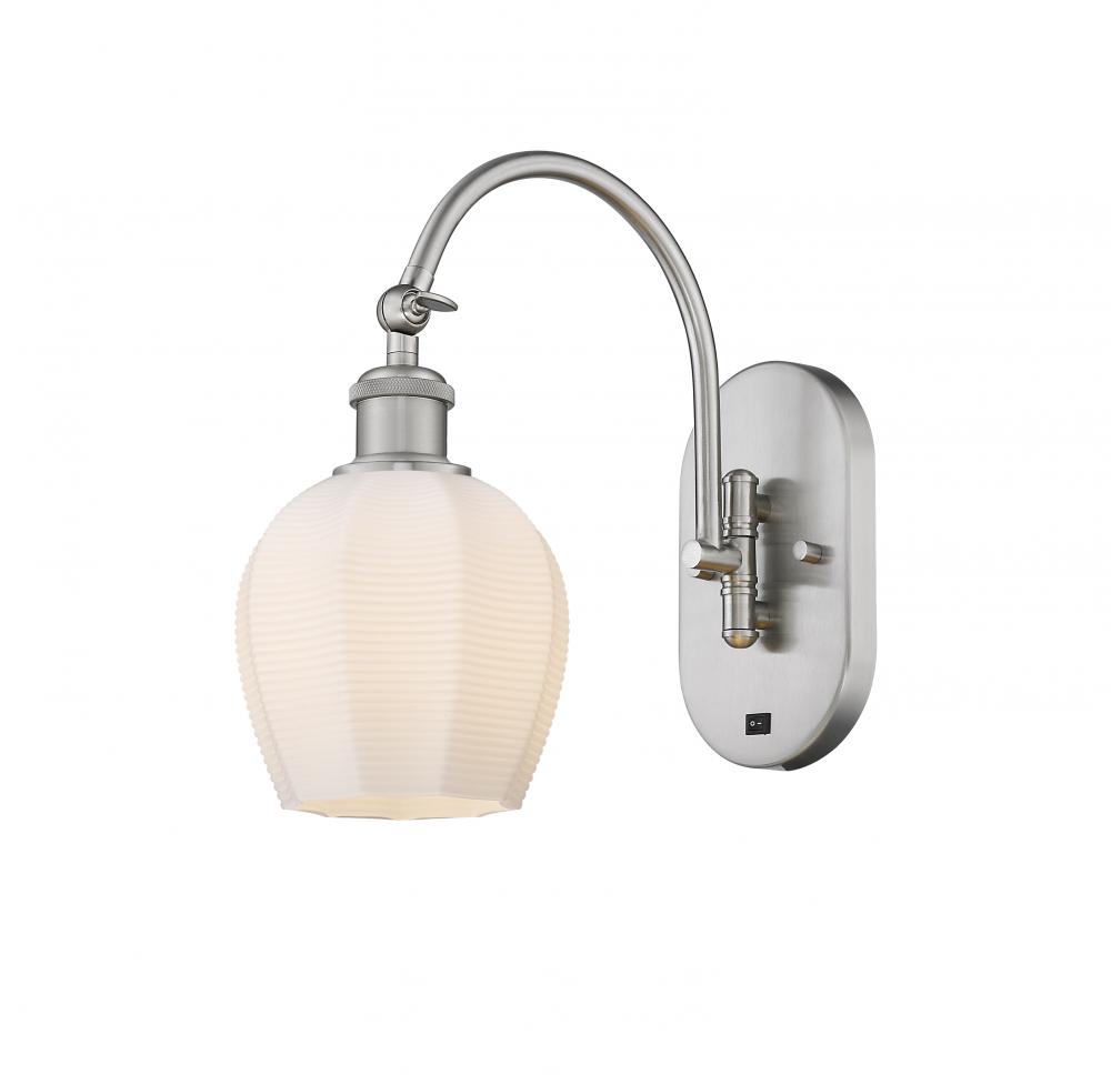 Norfolk - 1 Light - 6 inch - Brushed Satin Nickel - Adjustable Swing Arm