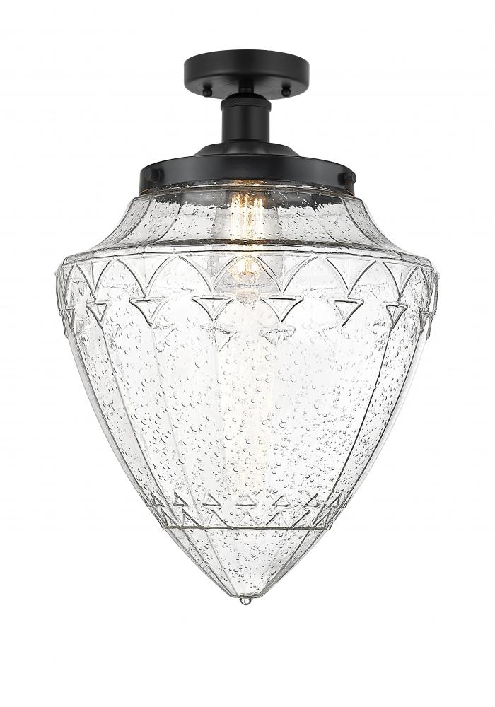 Bridgeton - 1 Light - 12 inch - Matte Black - Semi-Flush Mount