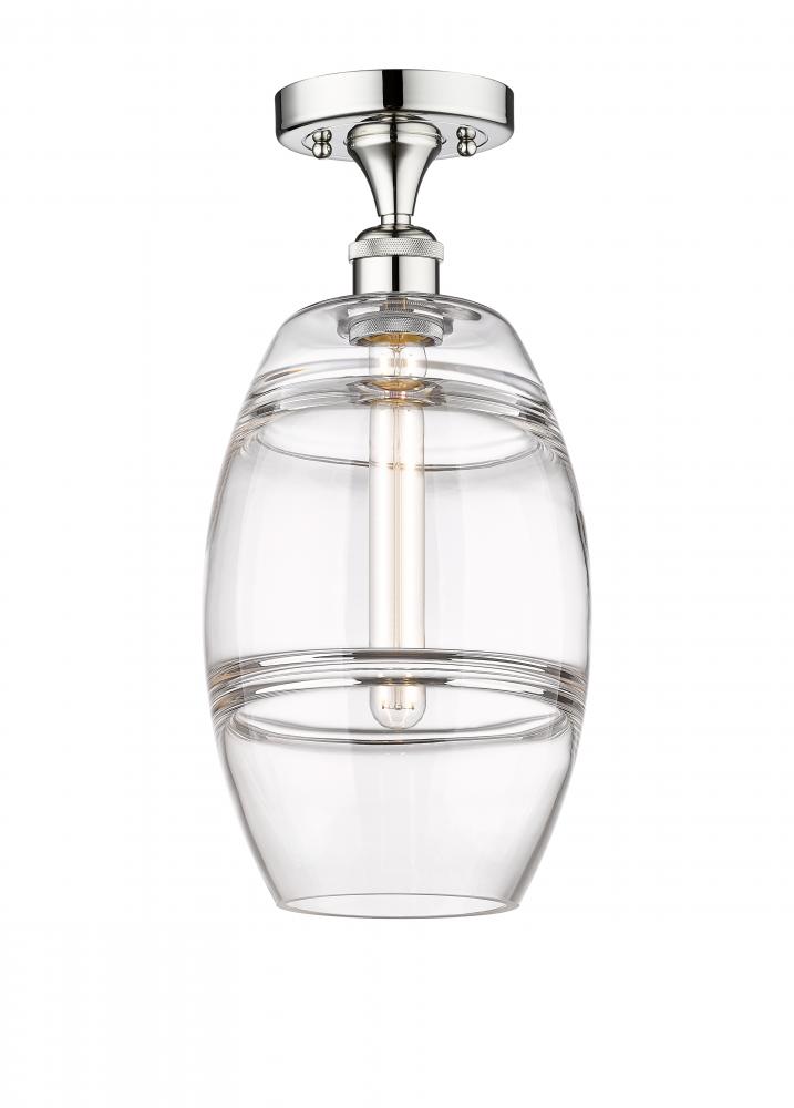 Vaz - 1 Light - 8 inch - Polished Chrome - Semi-Flush Mount