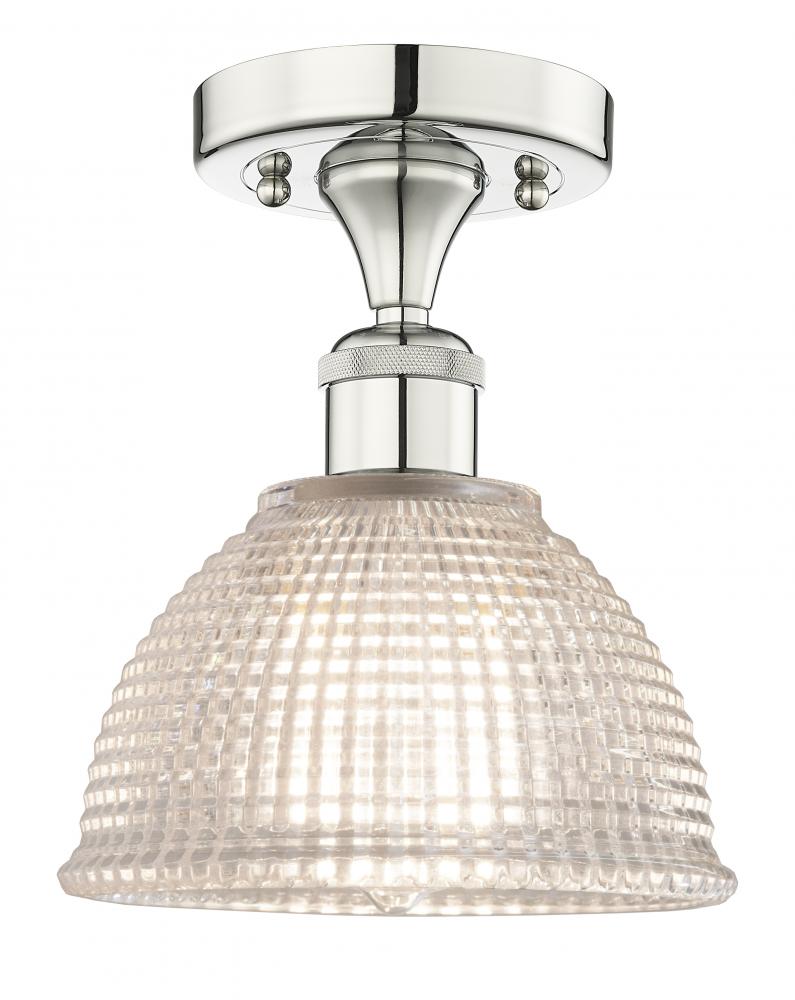 Arietta - 1 Light - 8 inch - Polished Nickel - Semi-Flush Mount