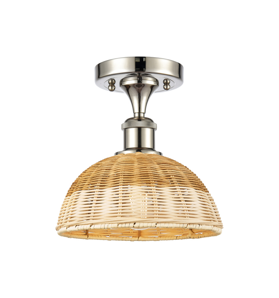 Bristol Natural II - 1 Light - 9 inch - Polished Nickel - Semi-Flush Mount