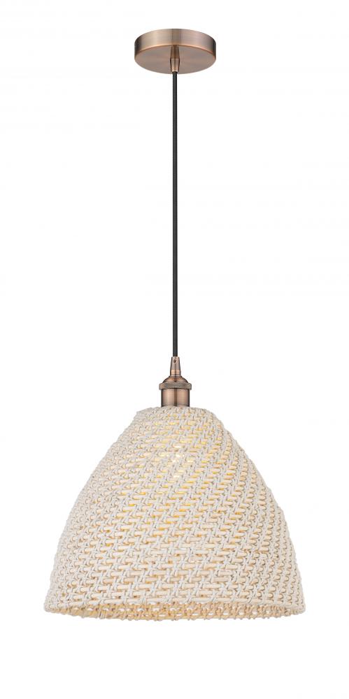 Bristol Natural - 1 Light - 6 inch - Antique Copper - Cord hung - Mini Pendant