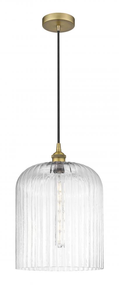 Bridal Veil - 1 Light - 5 inch - Brushed Brass - Cord hung - Mini Pendant