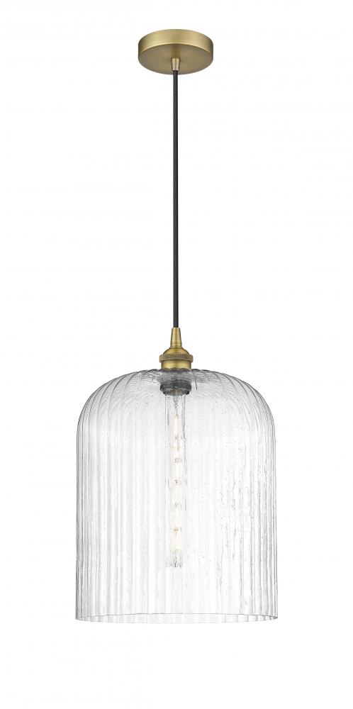 Bridal Veil - 1 Light - 5 inch - Brushed Brass - Cord hung - Mini Pendant