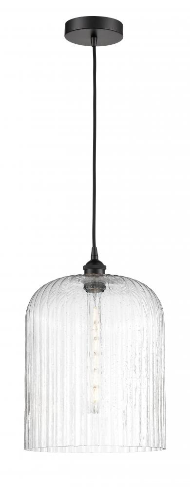 Bridal Veil - 1 Light - 5 inch - Matte Black - Cord hung - Mini Pendant