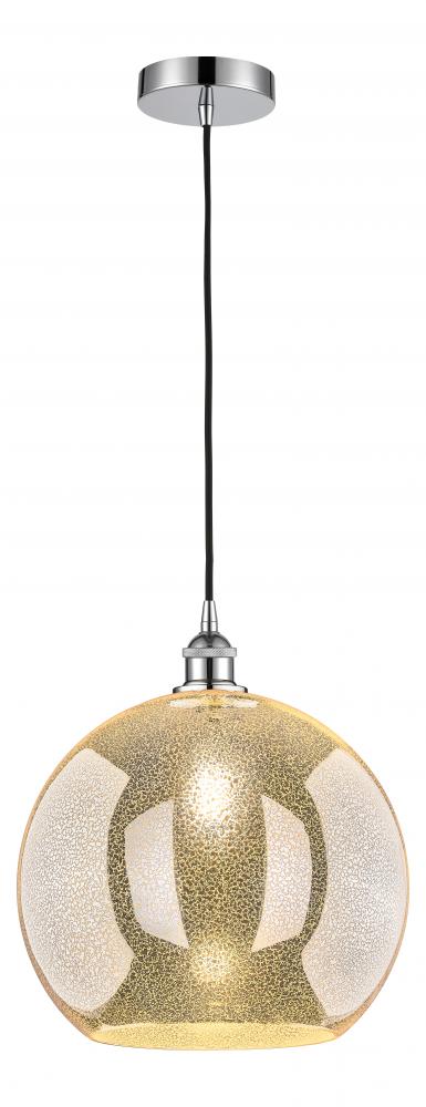 Athens - 1 Light - 14 inch - Polished Chrome - Cord hung - Pendant