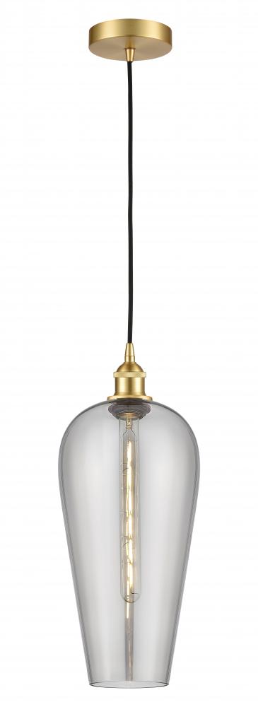 Chelsea - 1 Light - 8 inch - Satin Gold - Cord hung - Mini Pendant
