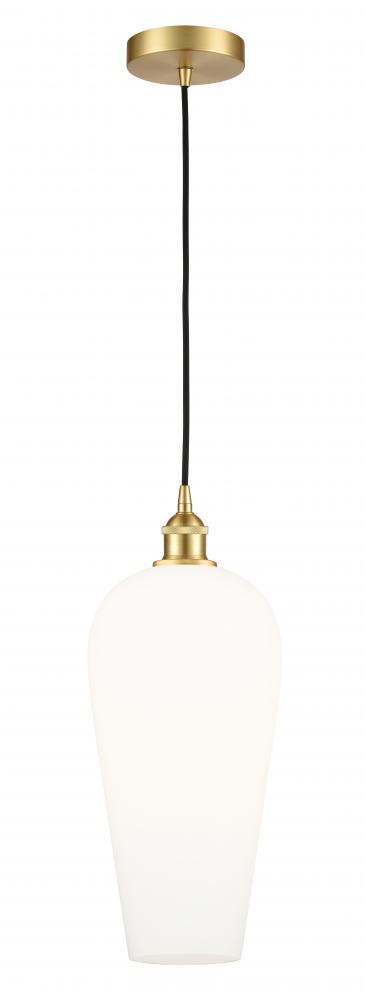 Chelsea - 1 Light - 8 inch - Satin Gold - Cord hung - Mini Pendant