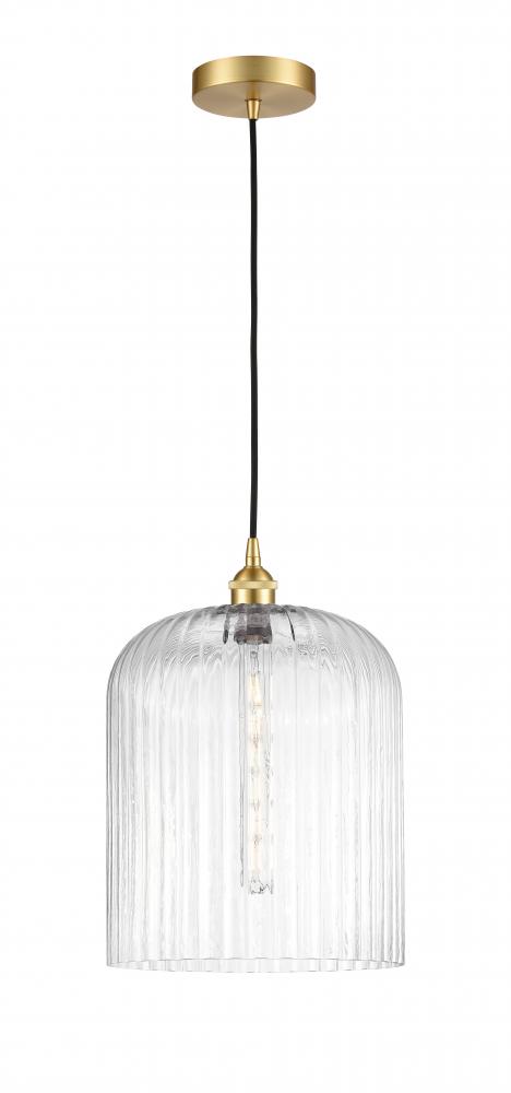 Bridal Veil - 1 Light - 5 inch - Satin Gold - Cord hung - Mini Pendant