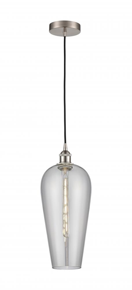 Chelsea - 1 Light - 8 inch - Brushed Satin Nickel - Cord hung - Mini Pendant