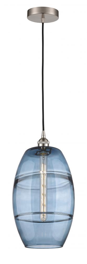 Vaz - 1 Light - 10 inch - Brushed Satin Nickel - Cord hung - Mini Pendant