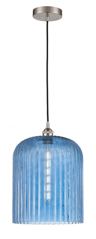 Bridal Veil - 1 Light - 5 inch - Brushed Satin Nickel - Cord hung - Mini Pendant