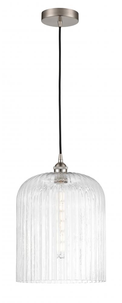 Bridal Veil - 1 Light - 5 inch - Brushed Satin Nickel - Cord hung - Mini Pendant