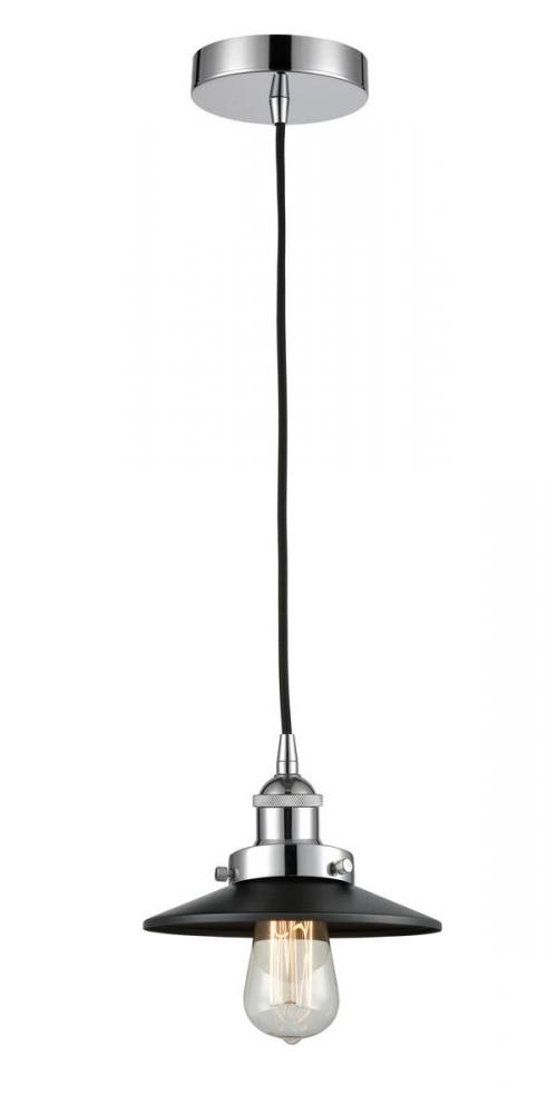 Edison - 1 Light - 8 inch - Polished Chrome - Cord hung - Mini Pendant